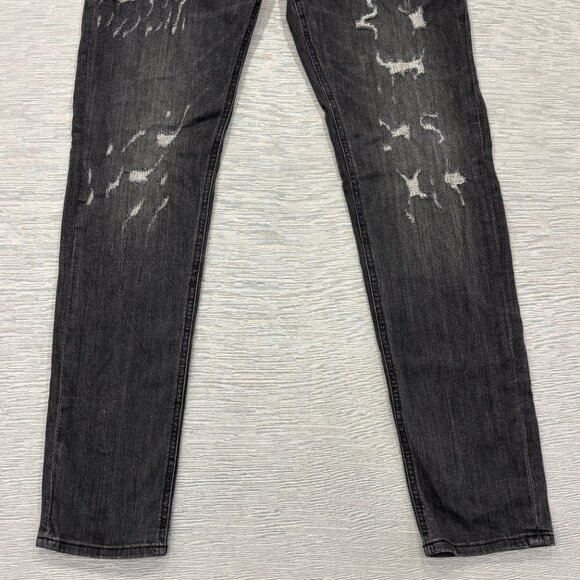 Diesel Thavar XP Jeans Mens 33 x 34 Gray Distressed Denim Slim Skinny Fit - Picture 5 of 15